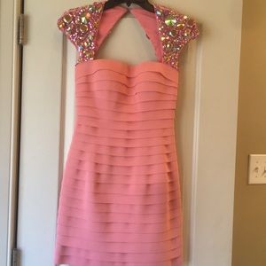 Sherri Hill Peach cocktail